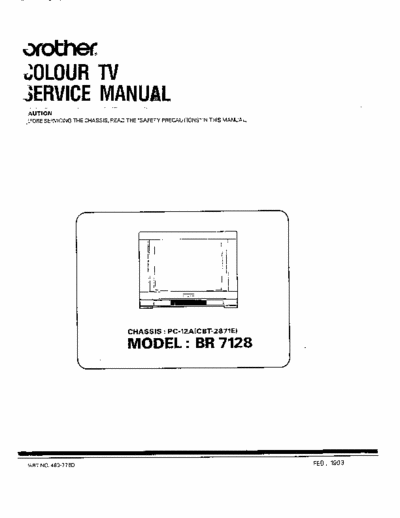 Brother br-7128 br-7128 chassis PC-12A (CBT-2871E) Service manual